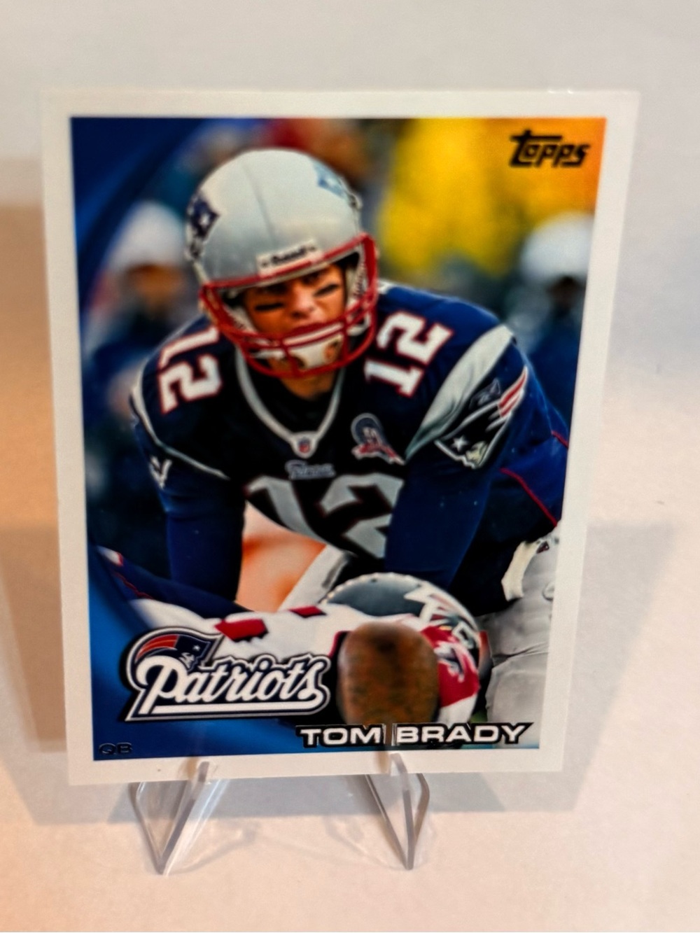 2010 Topps # 30 Tom Brady Patriots Football Card - Blue, White, Red